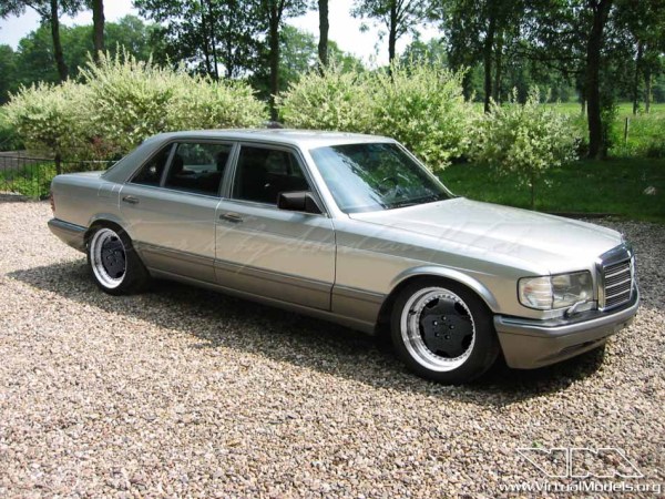 A slammed period Mercedes Benz W126 Well let me delve into the proposition
